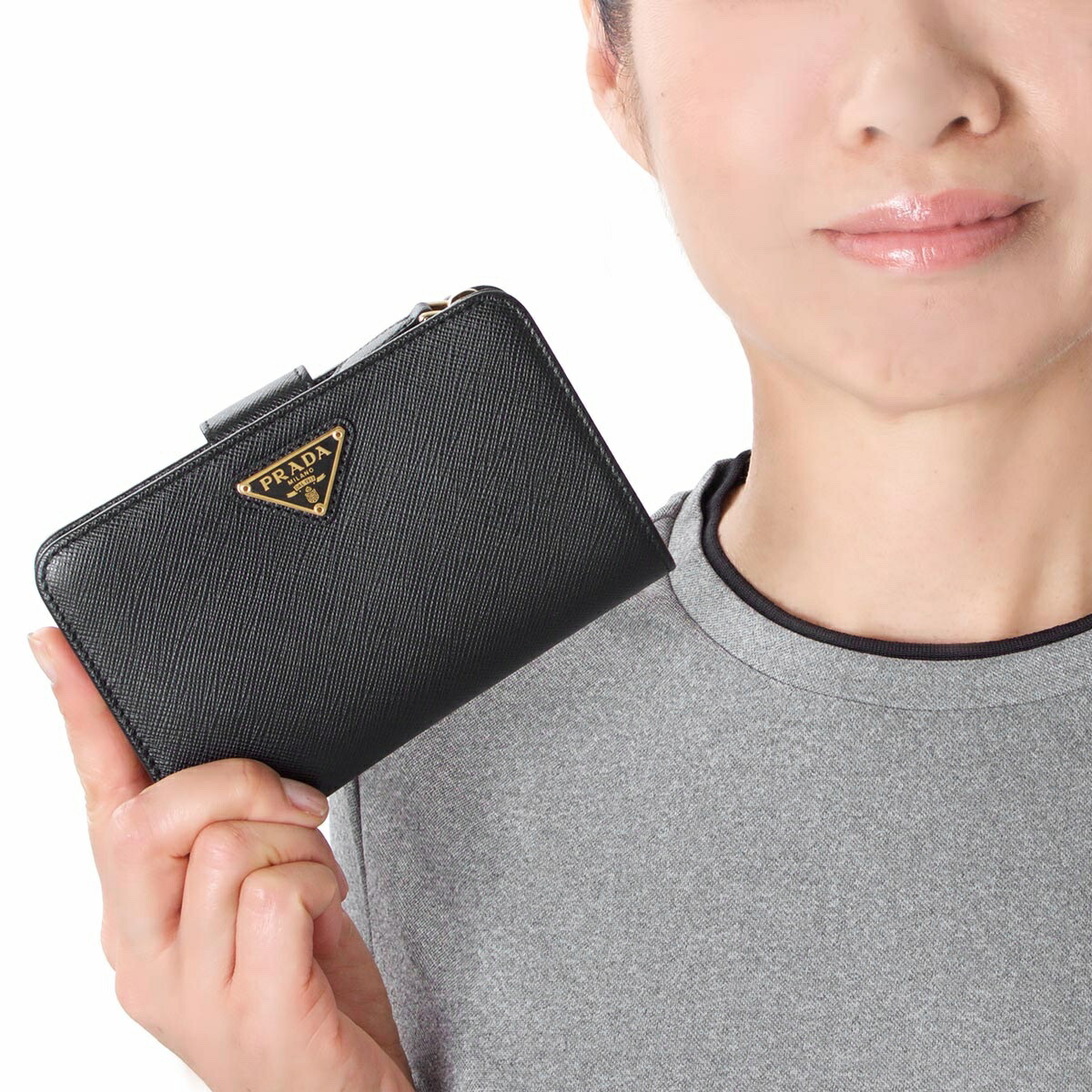 楽天市場】プラダ 二つ折り財布 財布 レディース サフィアーノ