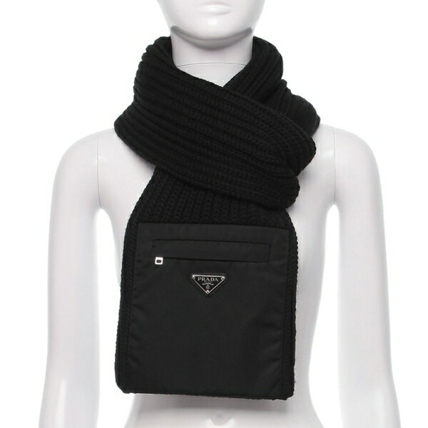 楽天市場】プラダ マフラー ロゴプレート カシミヤ ポケット付き