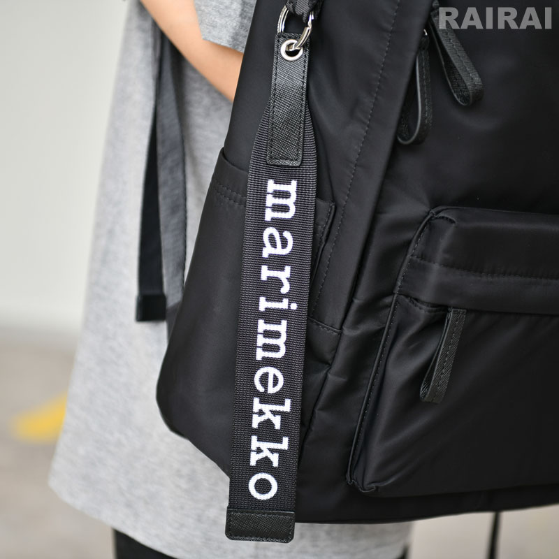 楽天市場】マリメッコ ジップ トップ バックパック ソリッド ブラック