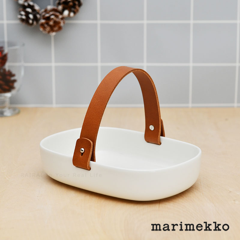 楽天市場】マリメッコ セラミック バスケット 13×20cm コッパ ホワイト