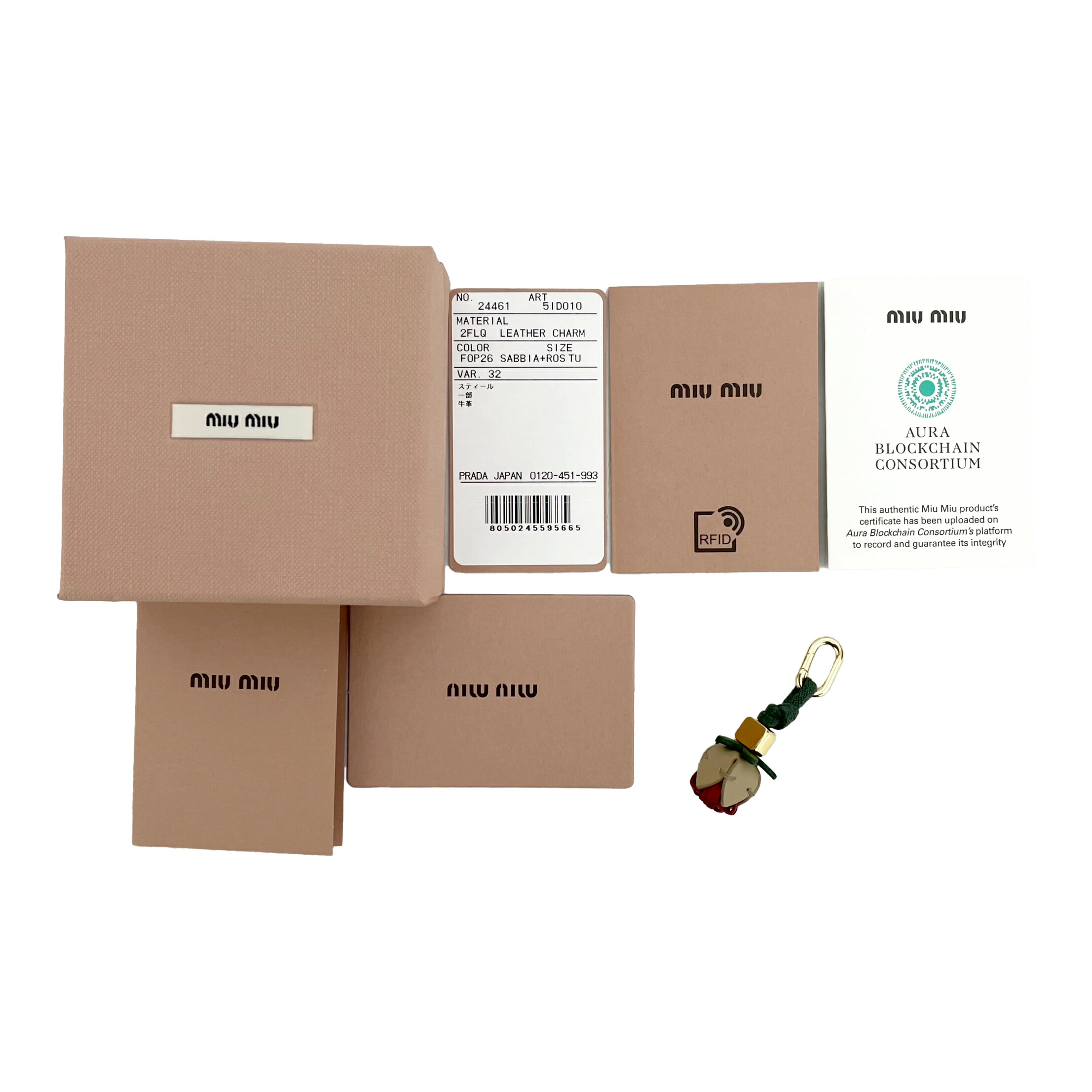 楽天市場】miumiu ミュウミュウ チャーム レザー マイクロ