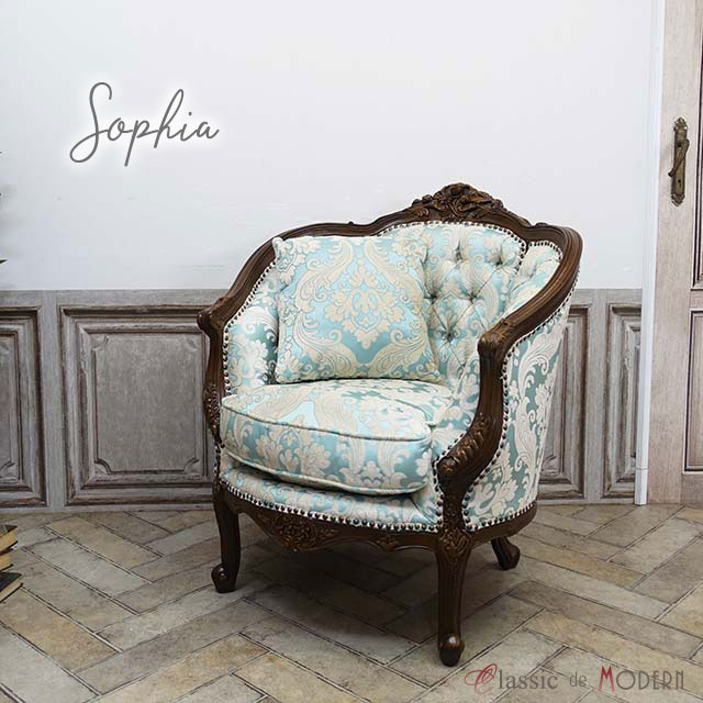 アメリカ製ヴィンテージ ソファ 1人掛け モスグリーン系 ベロア調