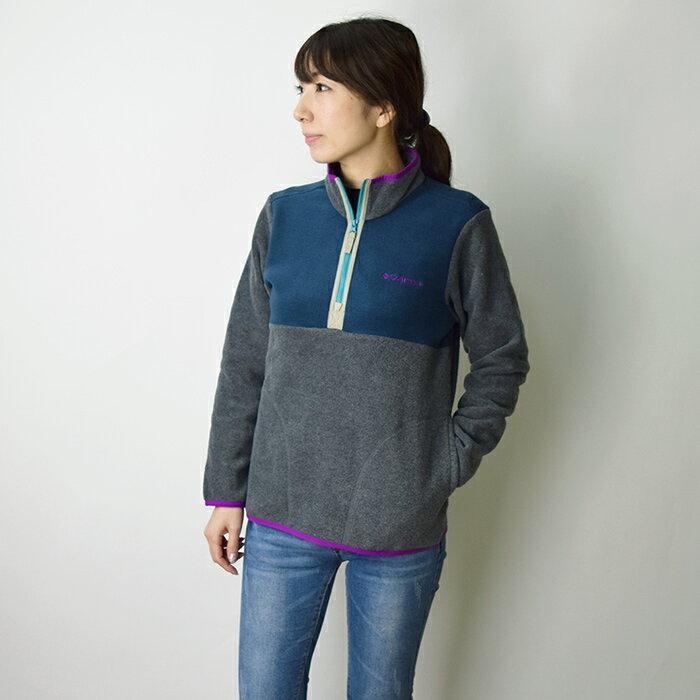 _^ ROXY ハーフジップジャケット+ コロンビアのパンツ _^ ROXY ハーフ