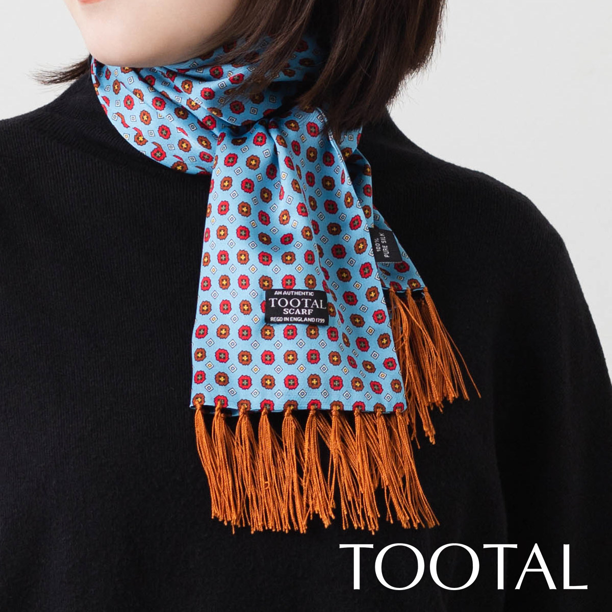 楽天市場】Tootal Vintage ユニセックス ピュアシルク スカーフ