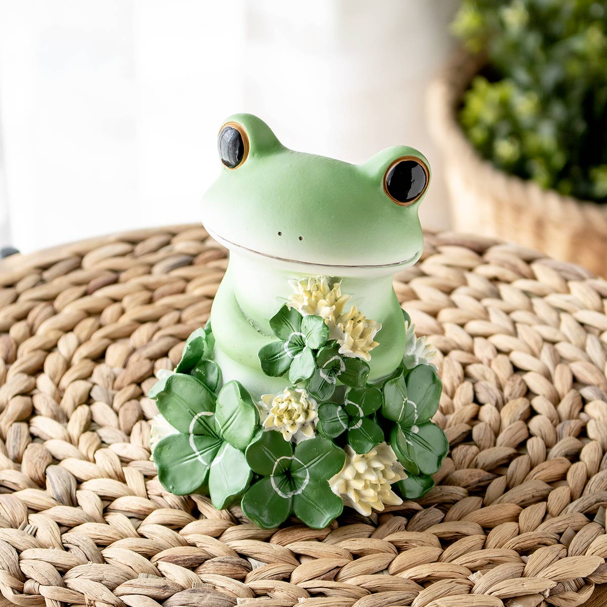 楽天市場】オーナメント ミニガーデン ラッキークローバーとカエル