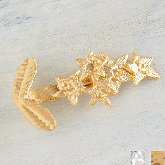 楽天市場】【2色】二月（ふたつき） ヒヤシンスのクリップ 18金メッキ