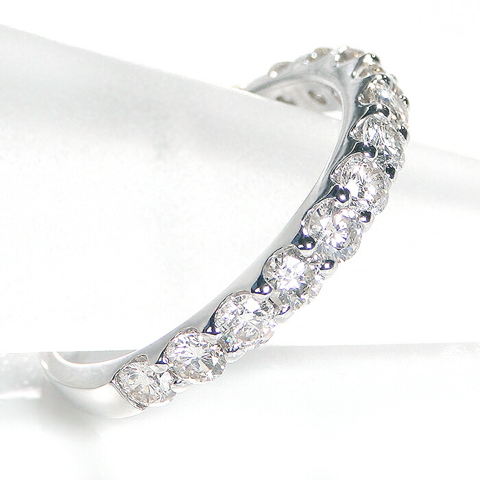 楽天市場】pt950【1.0ct】ダイヤモンド ハーフエタニティリング【送料