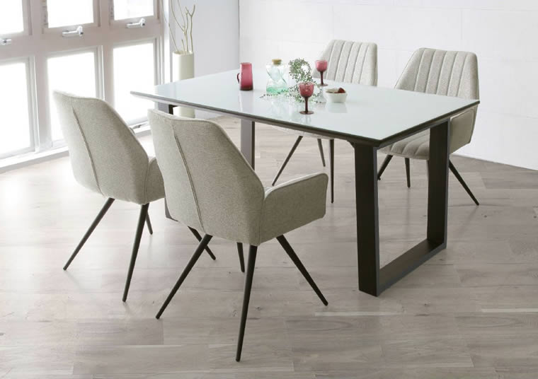 楽天市場】【送料無料】GT ダイニングテーブル 幅140cm 強化ガラス