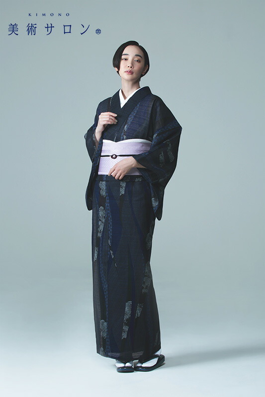 楽天市場】【10%OFFクーポン配布中】浴衣 美術サロン 綿絽 よろけ縞 渦