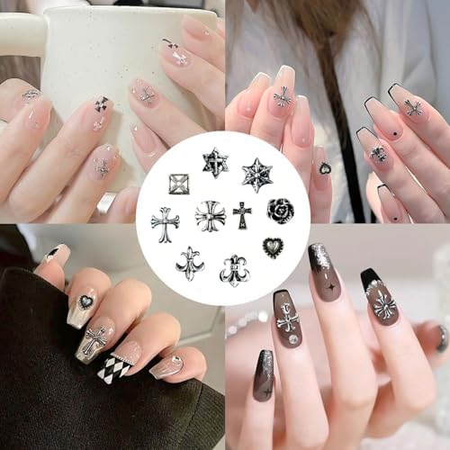 楽天市場】パンク ネイルアート チャーム 50個入り メタルパーツ 3D