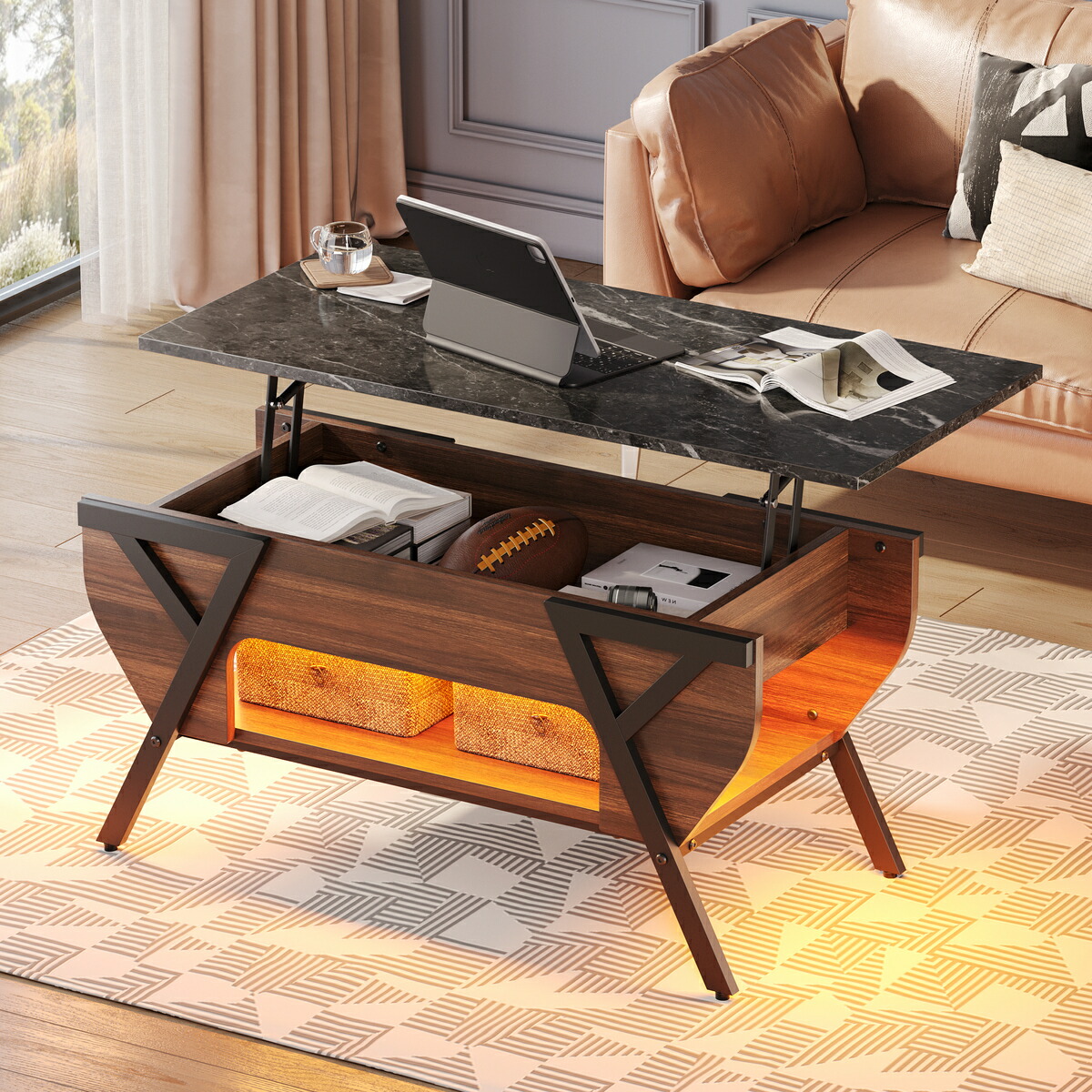 楽天市場】＼翌日発送／リフトアップテーブル 昇降テーブル ロー