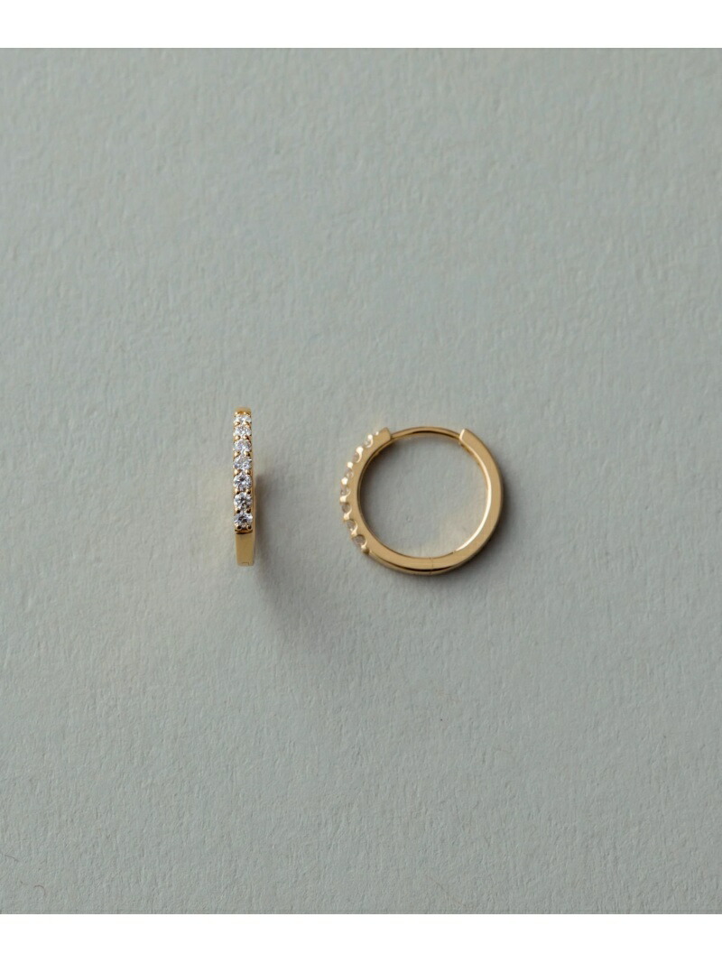 楽天市場】K18YG ダイヤモンド フープ ピアス ete エテ アクセサリー