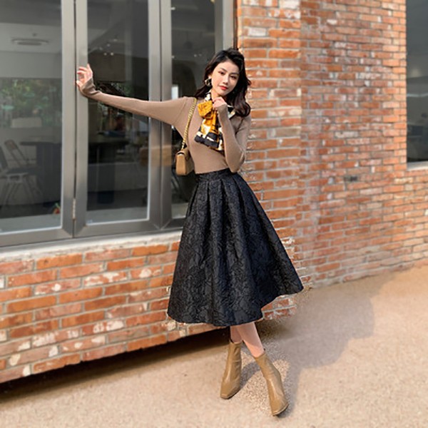 楽天市場】スカート ひざ下 ブラック レース エレガント きれいめ