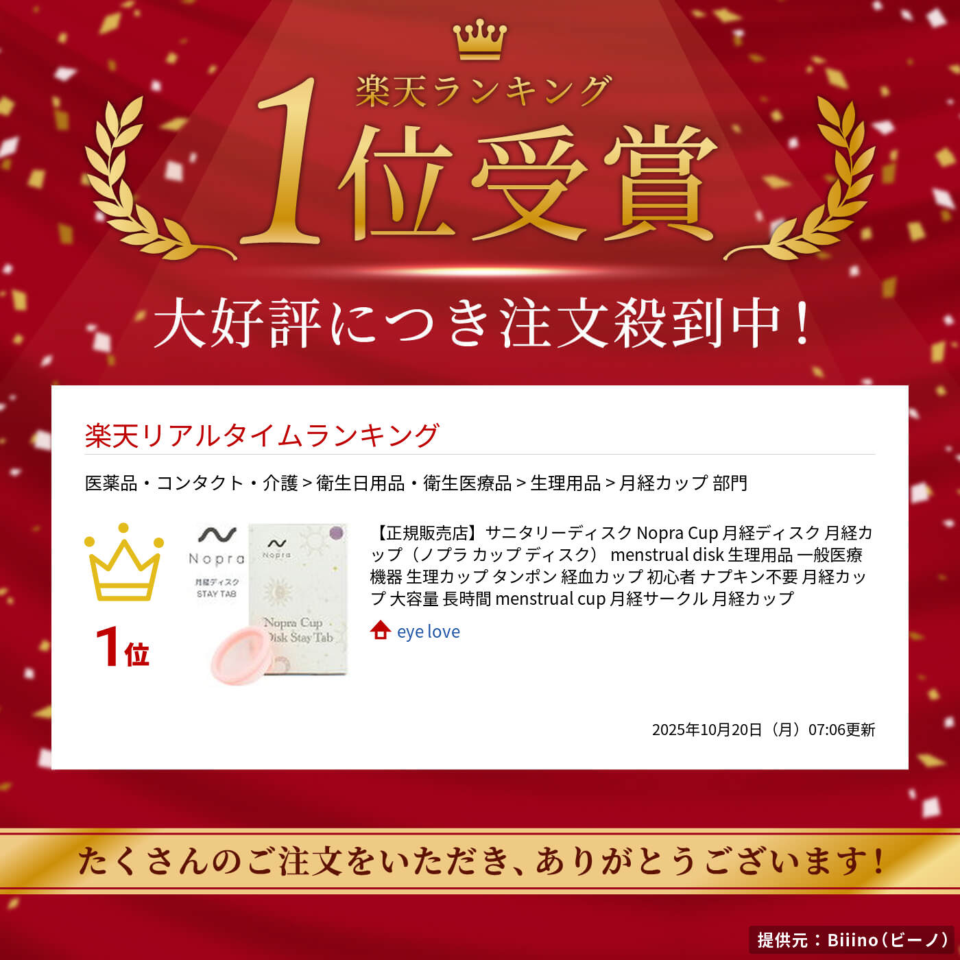 楽天市場】【正規販売店】サニタリーディスク Nopra Cup 月経ディスク