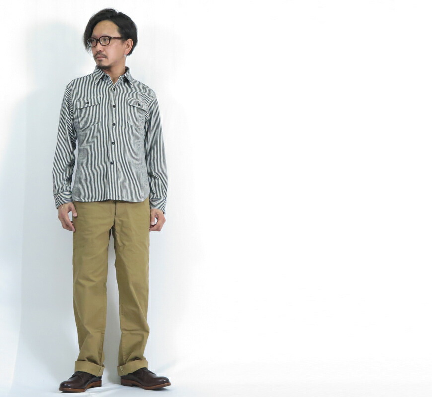 楽天市場】デラックスウェア DELUXEWARE ヒッコリーストライプ ヘビー