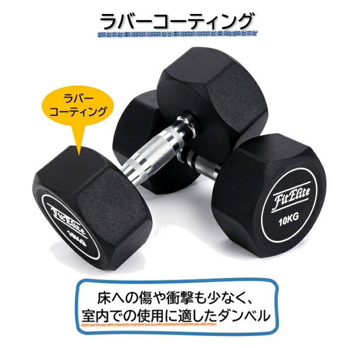 新品】ラバー ヘックス ダンベル 40kg × 2個 セット ラバーダンベル