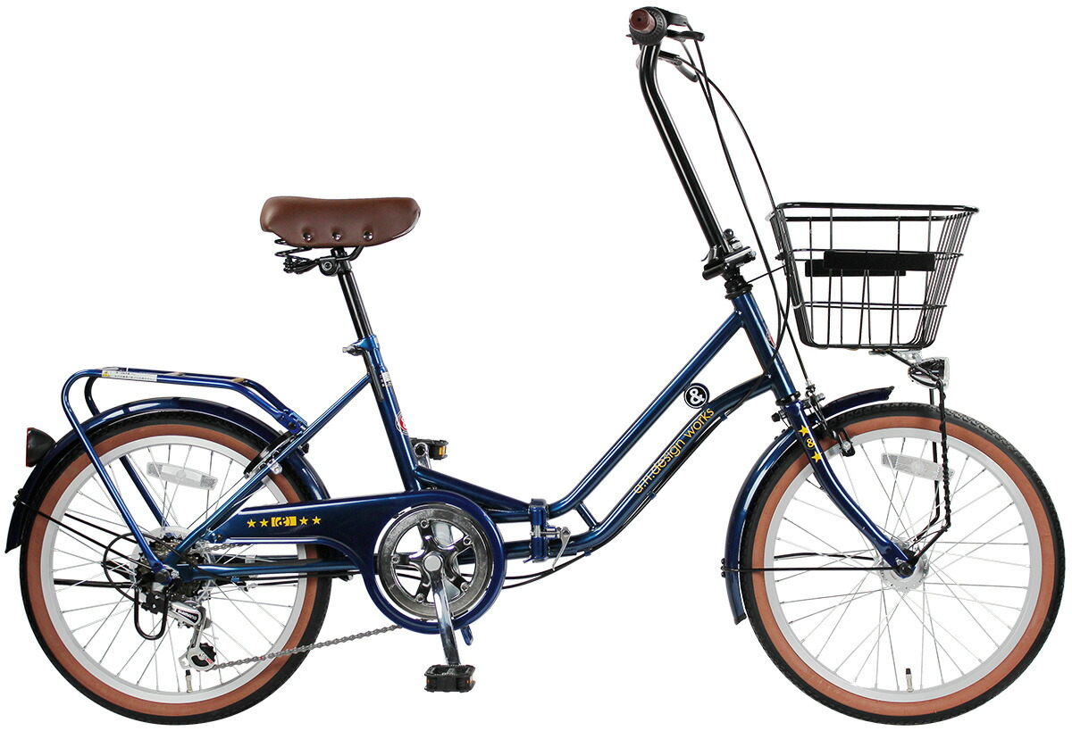 楽天市場】折りたたみ自転車 20インチ ミニベロ 前カゴ付き LEDオート