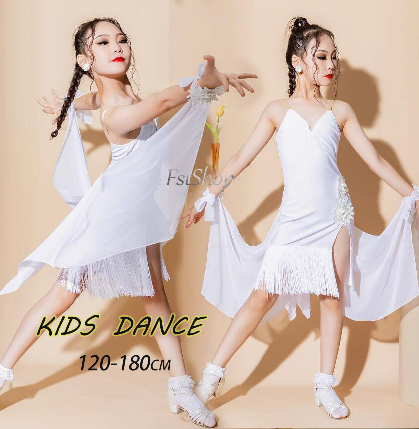 楽天市場】子供ラテンダンスウェア フリンジ ワンピース 子供社交