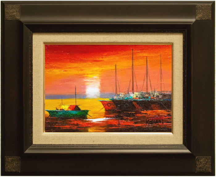 楽天市場】酒井健吉 「 漁港 」 油絵 油彩画 SM サムホール : 内田画廊