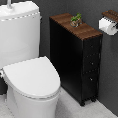 楽天市場】トイレ収納 おしゃれ ラック 薄型 トイレラック キャスター