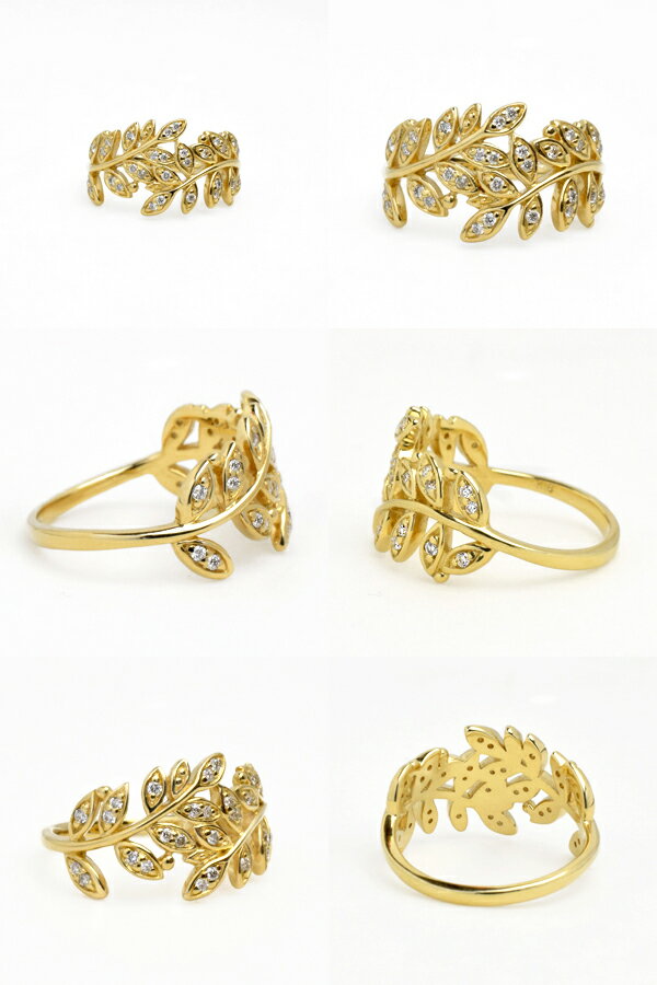 楽天市場】K18 K10 天然 ダイヤモンド 29石 計0.16ct 蔦 デザイン