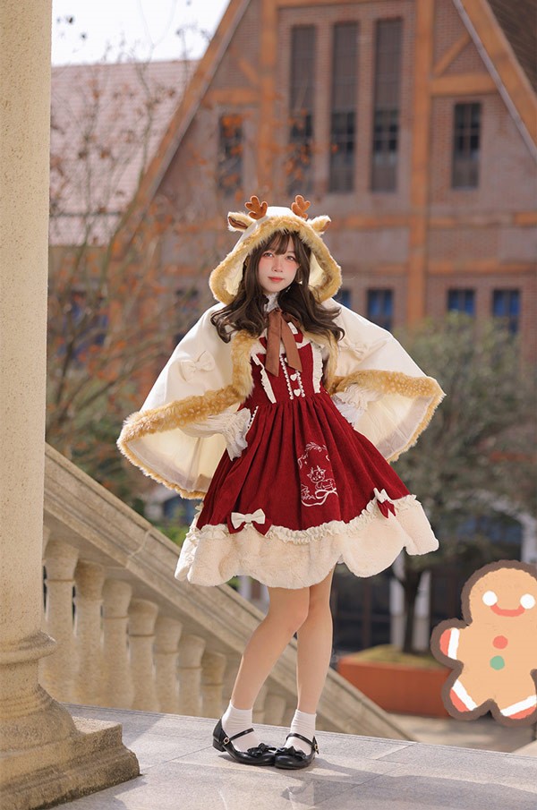 楽天市場】ケープコート コート クリスマス ロリータ マント ポンチョ