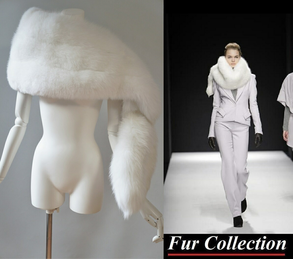 楽天市場】肉厚ホワイトフォックスファーストール ショール 毛皮ケープ