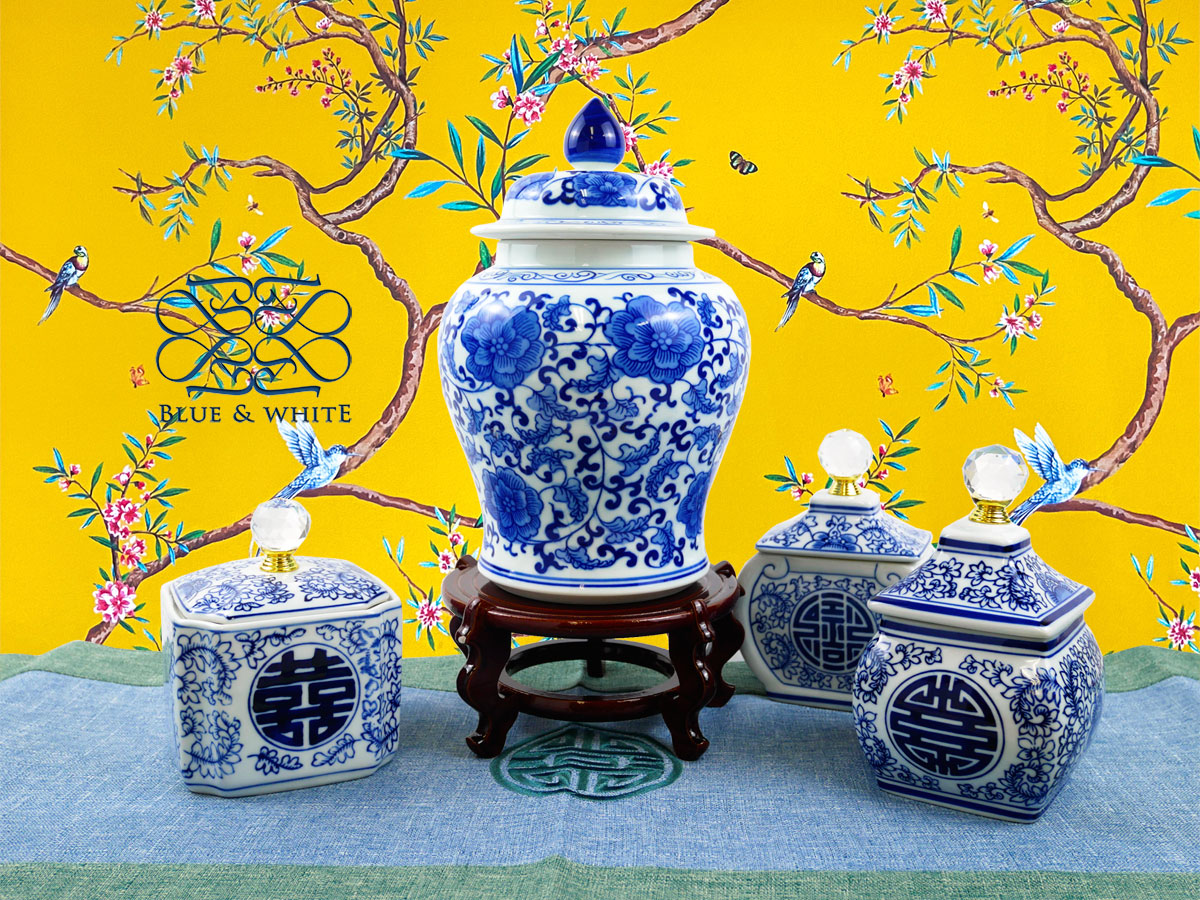 楽天市場】シノワズリ クリスタル 飾り壺 寿紋 ダブルハピネス 装飾