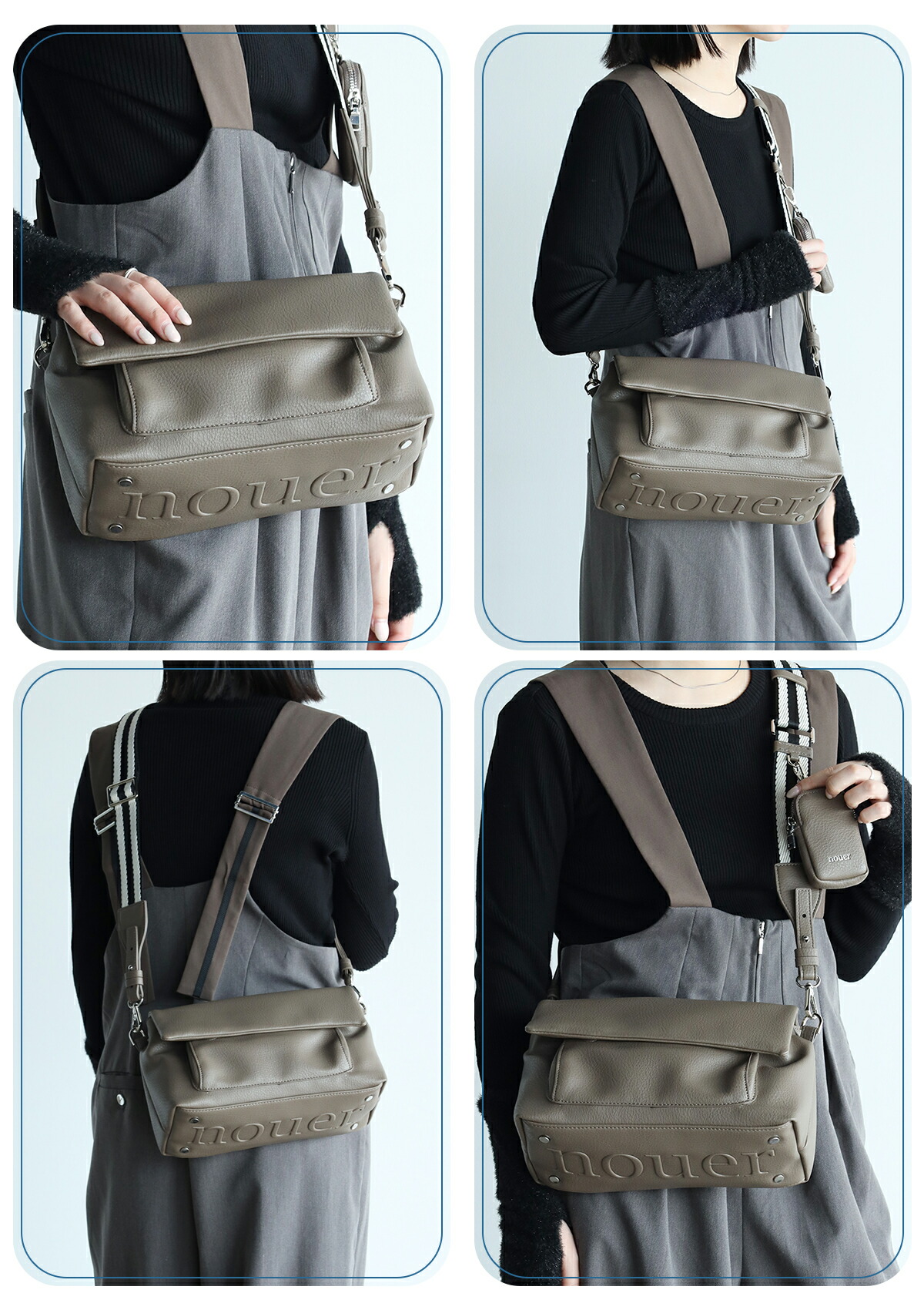 楽天市場】nouer ヌエール ボトムエンボスロゴバッグ ハンドバッグ