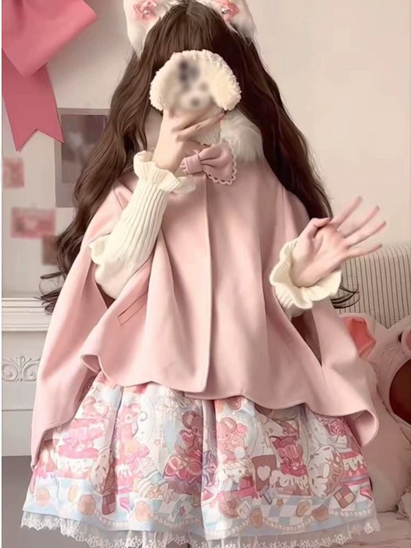 楽天市場】ポンチョ コート レディース 冬 うさ耳 フード付き ファー