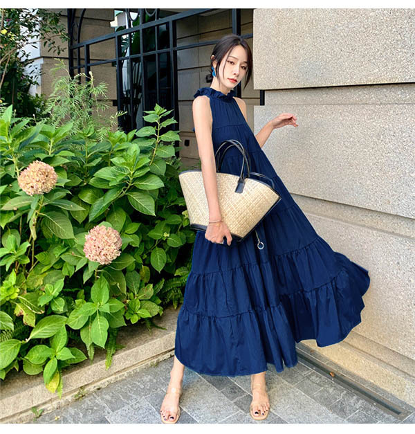 楽天市場】ワンピース ロング丈 大人 体型カバー ノースリーブ 大きい