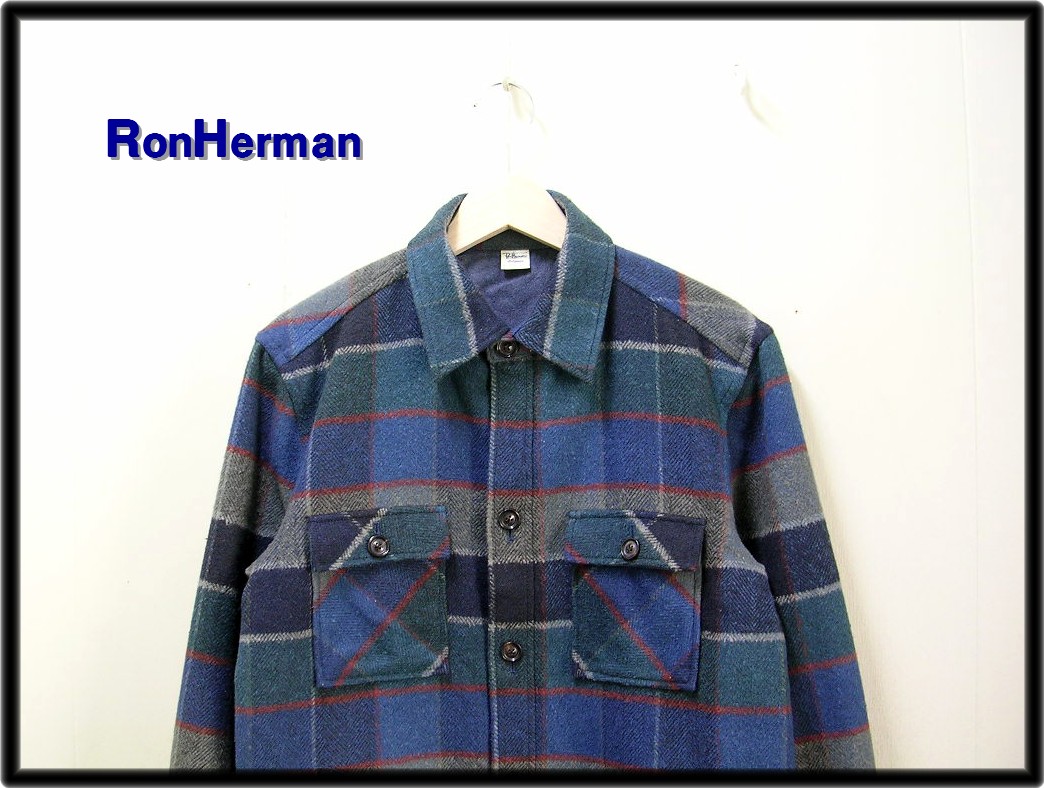 楽天市場】M【Ron Herman ロンハーマン CPO チェックシャツジャケット