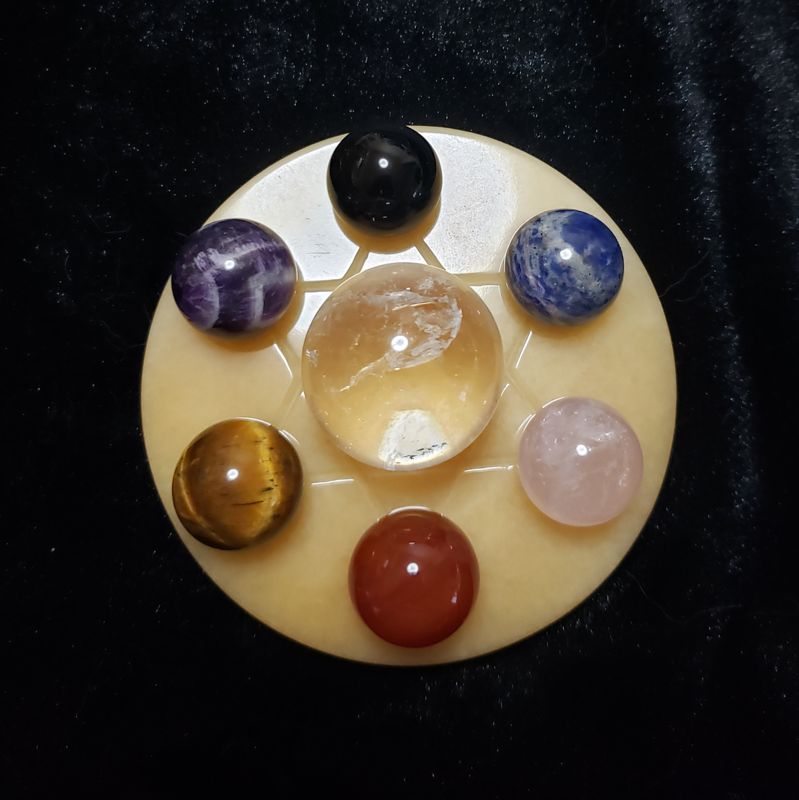 楽天市場】パワーサークル 七星陣 台座 90mm 天然石盤 丸玉別売り