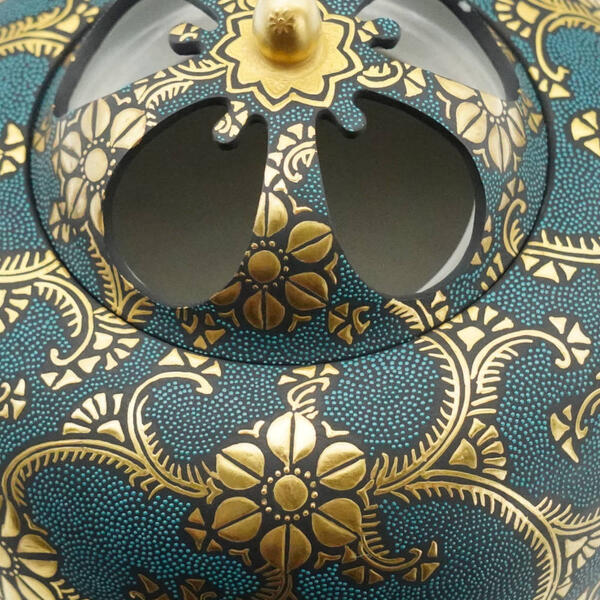 楽天市場】仲田錦玉（二代目） 九谷焼香炉 渦打青粒鉄仙二重唐草 [お香