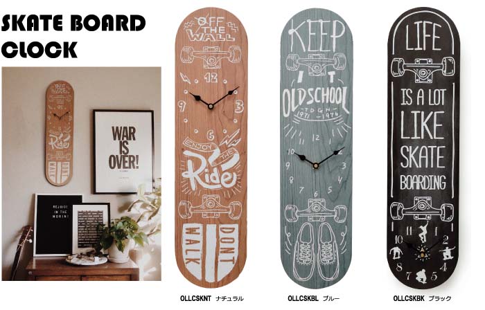 新品】サンタクルーズ40周年記念スケートボードクロック