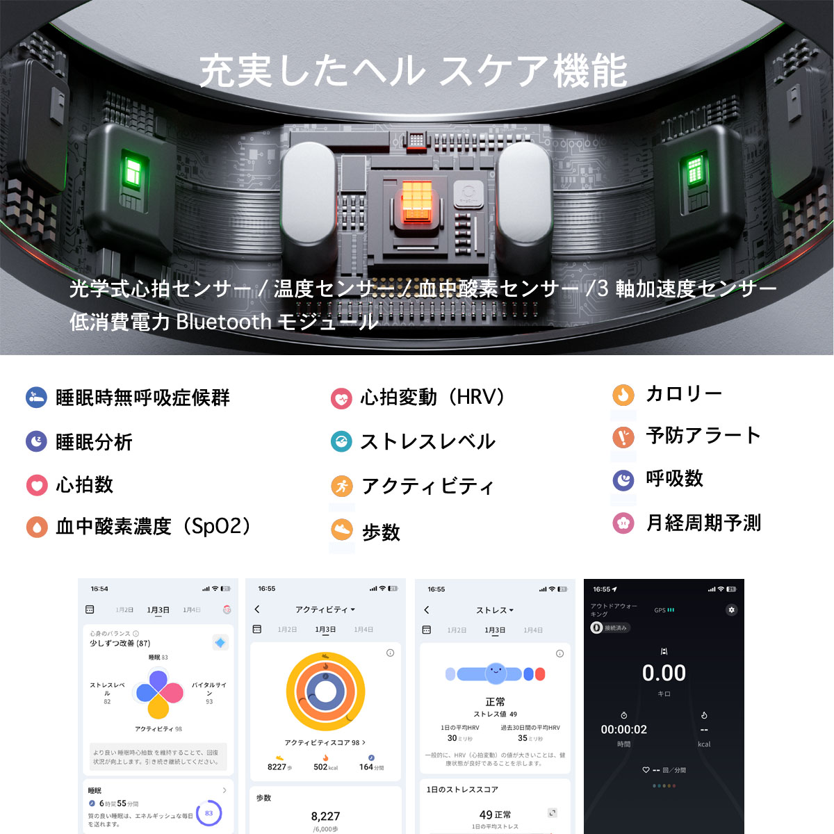 楽天市場】RingConn 第2世代 スマート リング（サイズが分かる方用の