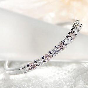 楽天市場】Pt900【0.19ct】天然ピンクダイヤモンド エタニティリング