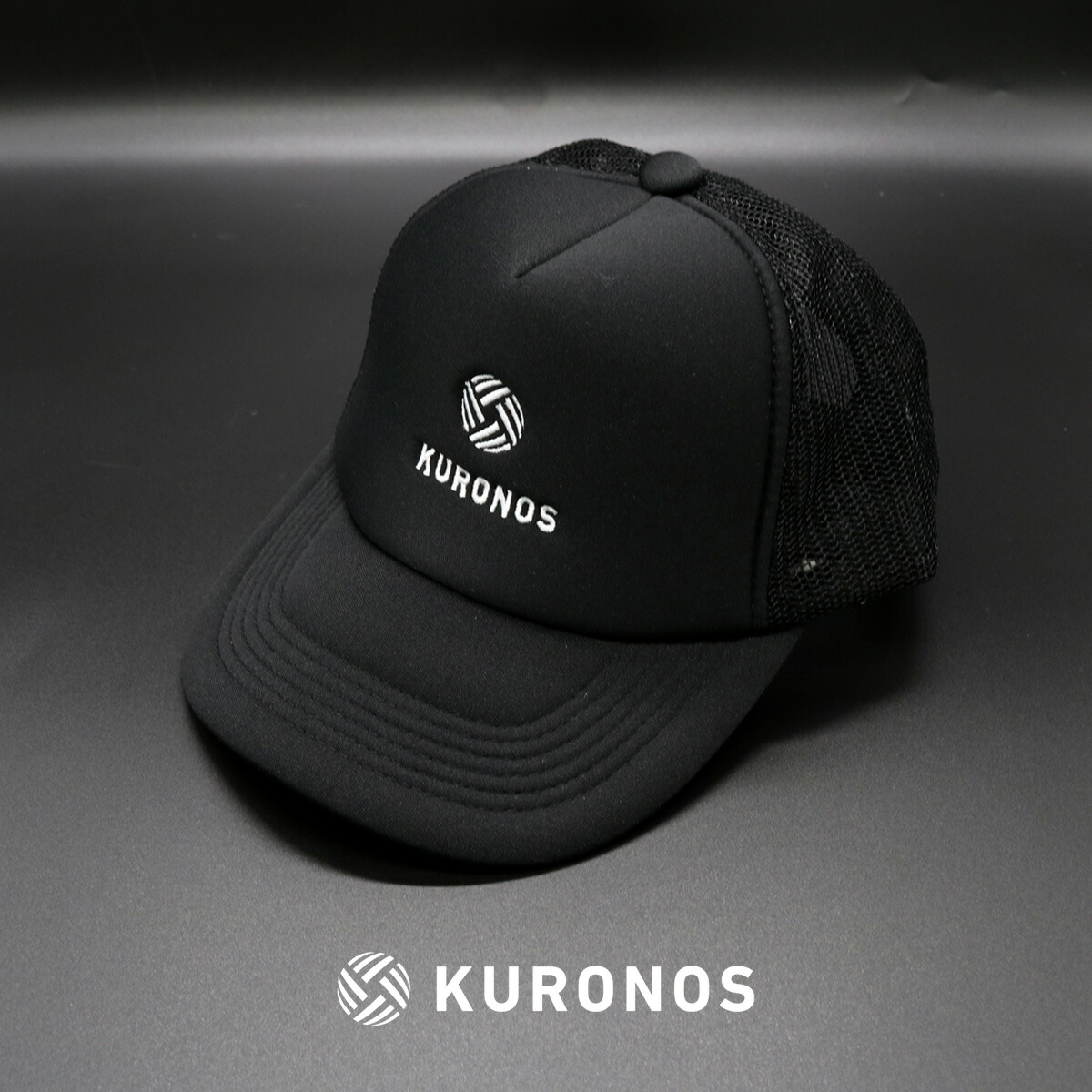 CRONOS コーデュロイキャップ 黒 クロノス CRONOS BLACK LOGO CAP