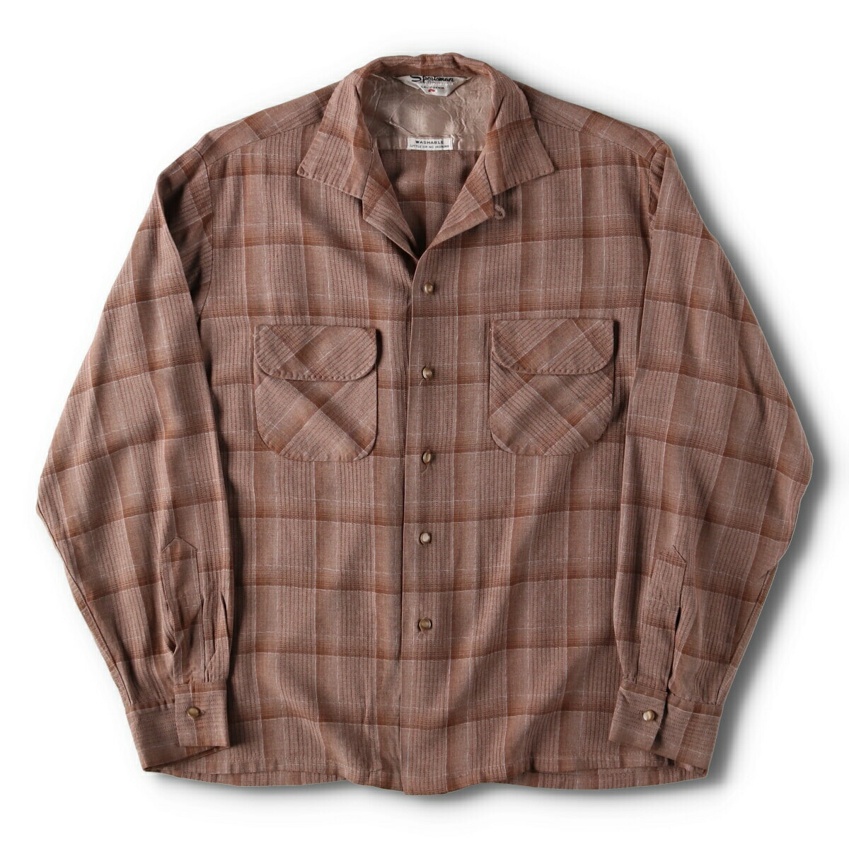 楽天市場】古着 60'S Sportsman オンブレチェック 長袖 オープンカラー