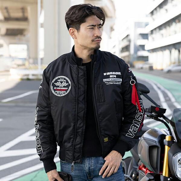 楽天市場】VANSON バンソン メンズ ジャケット バイク プロテクター MA