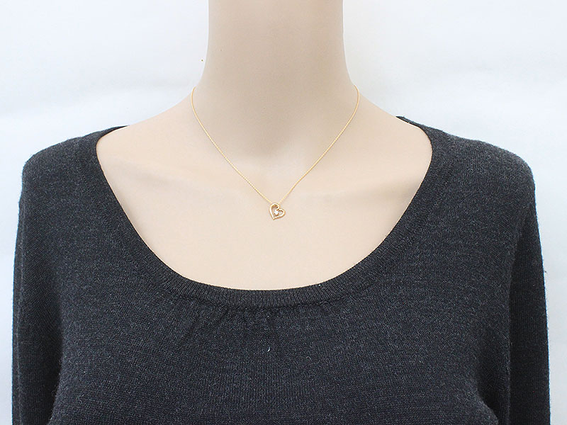 楽天市場】4℃(ヨンドシー) ネックレス ハート ダイヤモンド 18金ピンク