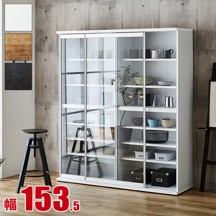 かずみさん専用 ACTUS アクタス ホワイト 食器棚 ガラス扉付き 3060_1.jpg