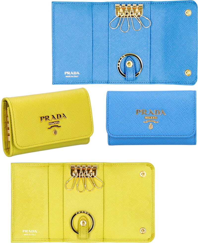 楽天市場】PRADA プラダ 4連キーケース取り外し可能キーリング付き