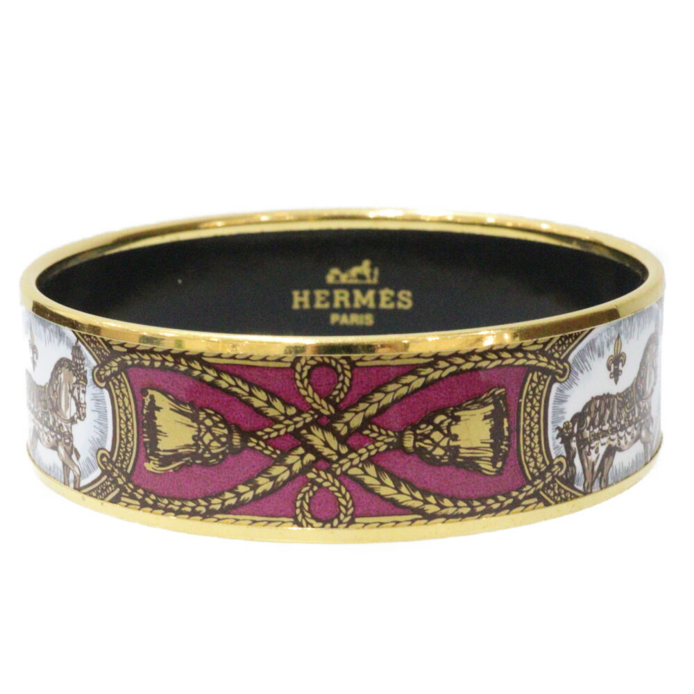 Q2205 美品 エルメス エマイユGM 七宝焼き バングル ブレスレット 楽天