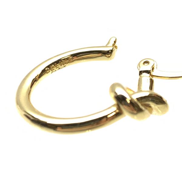 CELINE セリーヌ ノットスモールフープ ピアス 片耳 ゴールド 金