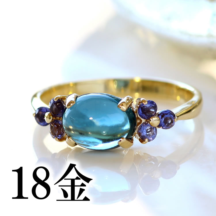 楽天市場】選べる脇石 ロンドンブルートパーズ K18 カラーゴールド