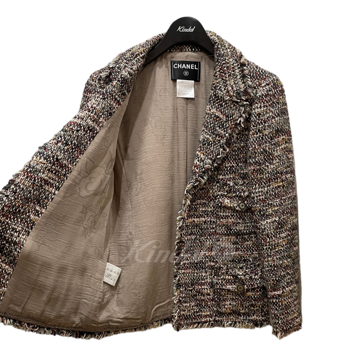 楽天市場】【中古】CHANEL ツイードジャケット ブラウン サイズ：38