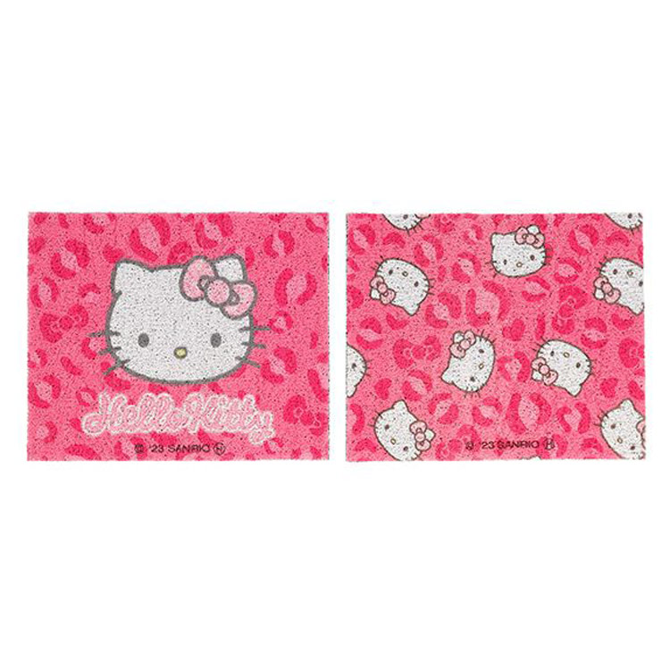 楽天市場】ハローキティ 足元マット 2枚組 キティレオパードピンク