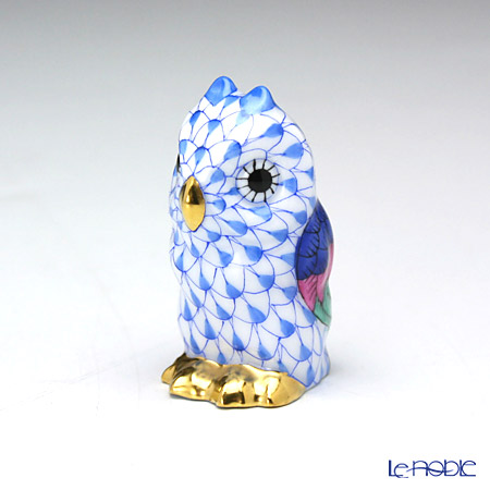 楽天市場】ヘレンド (HEREND)人形 05102-0-00 VHB ミニフクロウ ブルー