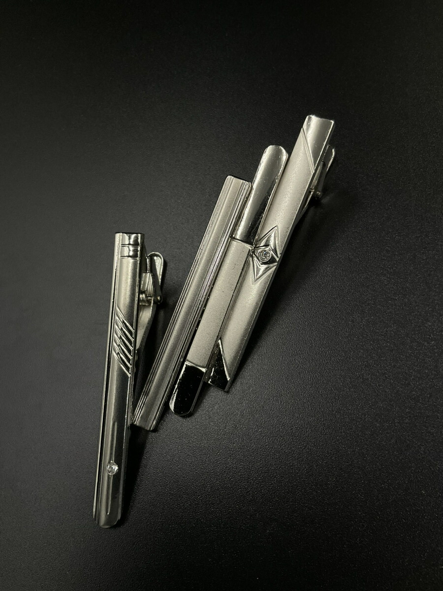 楽天市場】ネクタイピン 4本セット シルバー タイピン ステンレス